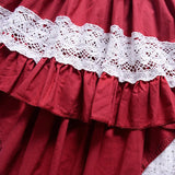 Kids Princess Lace Ruffle Irregular Beach Wedding Party Dresses
