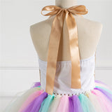 Kid Girls Unicorn Cosplay Halloween Birthday Party Carnival Dress