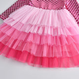 Girls Elegant Tutu Dress Long Sleeve Princess Vestidos Party Dresses 2-8 Years