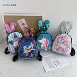 Girls Sequins Unicorn Backpack School Bag Shining Daypack