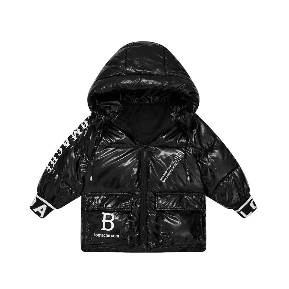 Winter New Big Pocket Down Jacket Boys Girls Thickened Down Jacket Coats