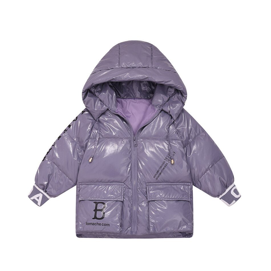 Winter New Big Pocket Down Jacket Boys Girls Thickened Down Jacket Coats