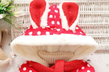 Baby Girl Outerwear Winter Cute Rabbit Jacket Thick Cotton-Padded Coat