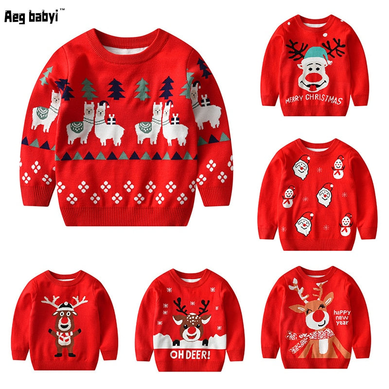 Kids Baby Boy Girl Sweater Christmas  Autumn Knitwear Pullover