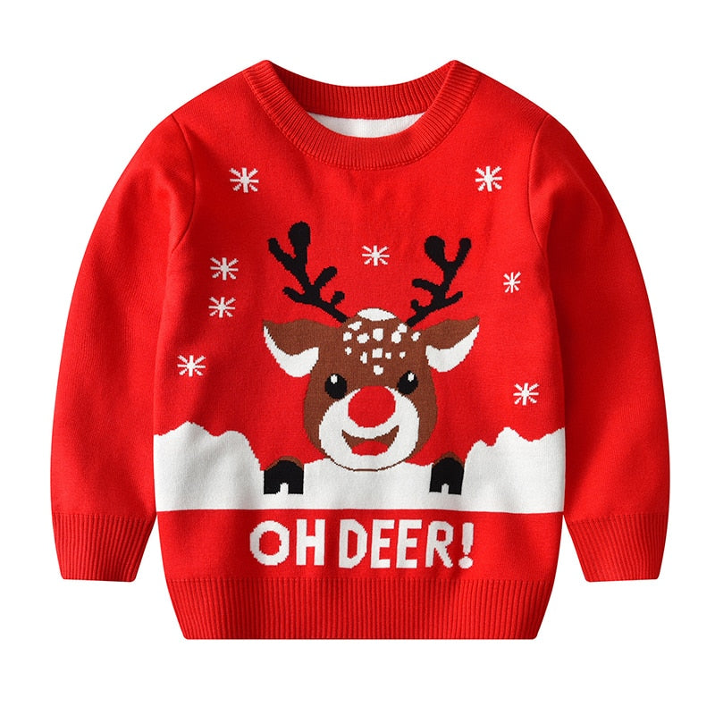Kids Baby Boy Girl Sweater Christmas  Autumn Knitwear Pullover