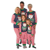 Family Matching Dad Mom Kid Christmas Santa Outfits Sleepwear Pajamas