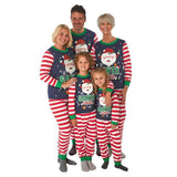 Family Matching Dad Mom Kid Christmas Santa Outfits Sleepwear Pajamas