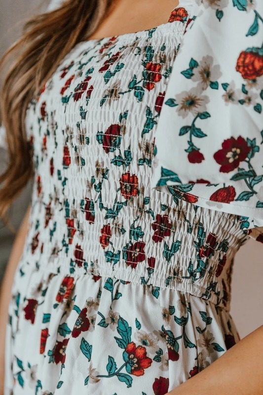 Family Matching Mother-daughter Parent-child Flower Dresses
