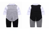 Baby Boy Crawl Suit Spring Gentleman Sets 2 Pcs