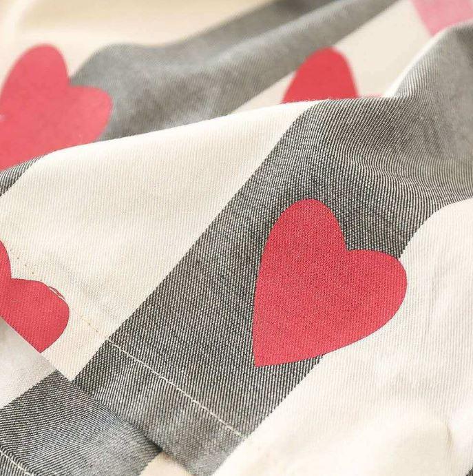 Toddler Baby Girl Valentine Plaid Heart Dress