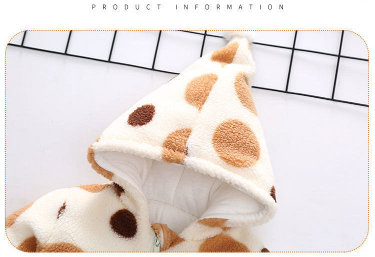 Baby Boy Girl Clamped Cotton Onesie Plus Velvet Thickened Rompers