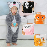 Baby Fleece Romper Cute Animal Pajamas