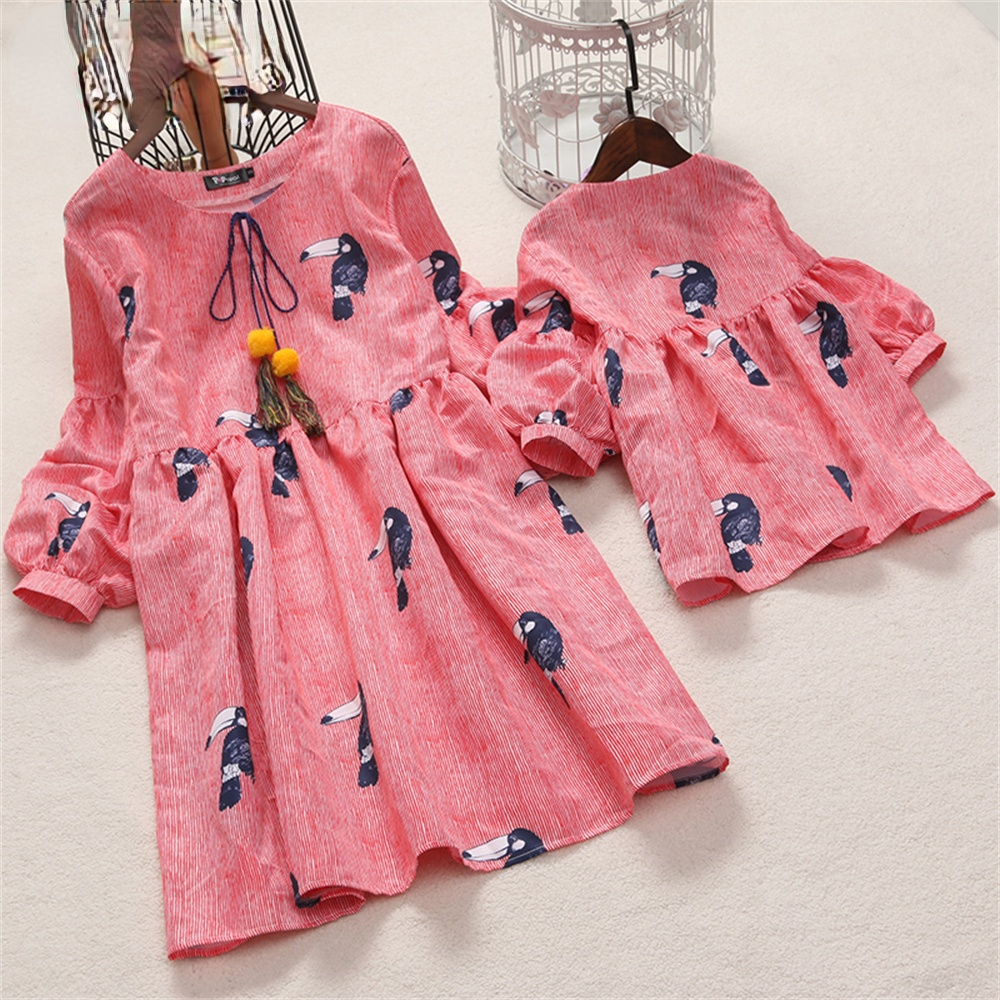 Family Matching Parent-Child  Mom And Daughter Dress