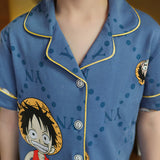 Kid Boys Home Suit Summer Cotton Thin Wicking Short Sleeve Pajamas