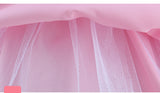 Kid Baby Girl Printed Stitching Mesh Gauze Princess Performance Dresses