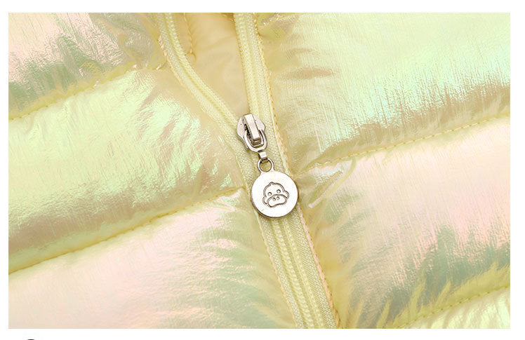 Kid Baby Boy Girl Dazzle Down Cotton Jacket Thick Hooded Coat