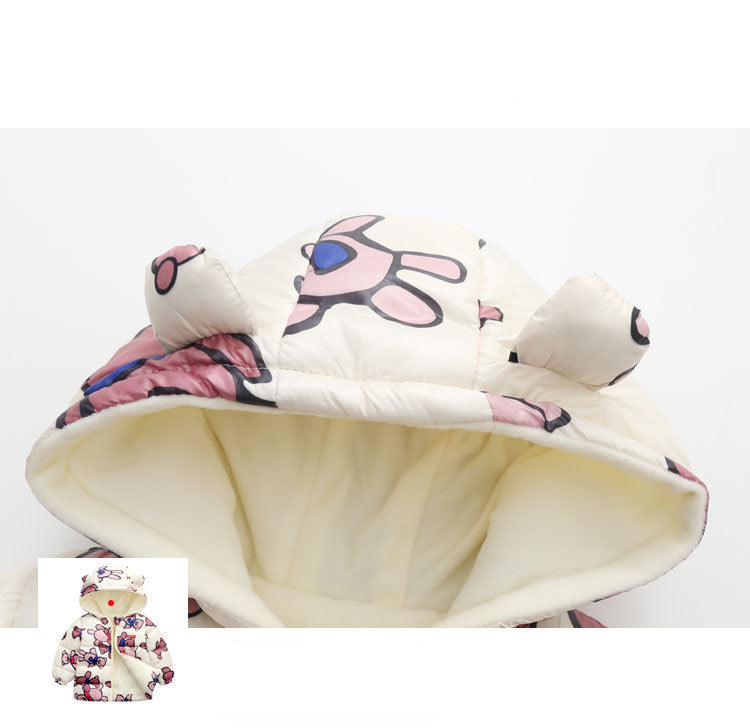 Kid Baby Girl Boy Winter Foreign Thick Cotton-padded Jacket Coats