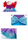 Kid Baby Girl Princess Mermaid Shell Tailing Birthday Dresses