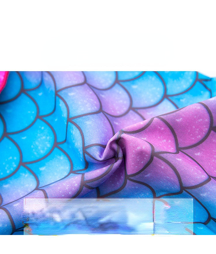 Kid Girls Swimsuit Suspender Mermaid One-piece Swimwear