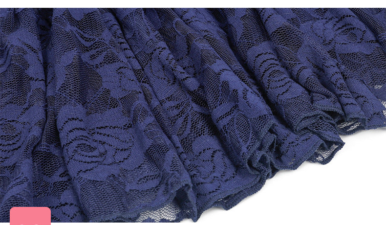 Kid Girl Long Lace Rose Embroidered Flower Mesh Yarn Dresses