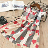 Toddler Baby Girl Valentine Plaid Heart Dress