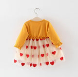 Baby Girl Valentine Love Heart Flower Dress