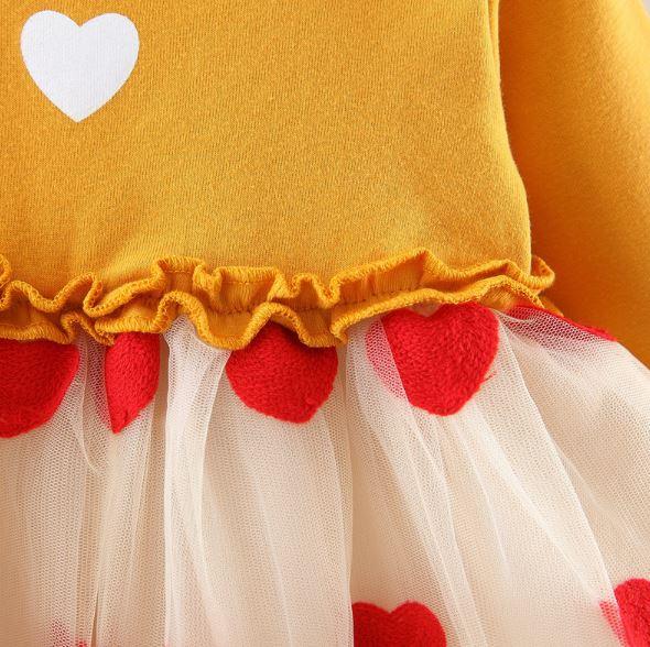 Baby Girl Valentine Love Heart Flower Dress