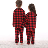 Boy Girl Christmas Homewear Pajamas Plaid 2 Pcs Set