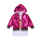 Girls Sets Autumn Full Sleeve Solid Hooded Tops+ Solid Coat 2pcs 1-8Years