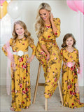 Family Mommy & Me Fall Floral Long Sleeve Maxi Dress