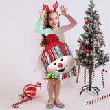 Kid Baby Girl Long Sleeve Round Neck Christmas Print Dress