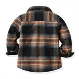Kid Boys Long Sleeve Plaid Gentle Sets 2 Pcs