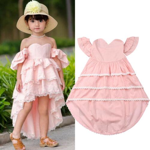 Baby Girl Ruffle Princess Party Pageant Flower Dresses