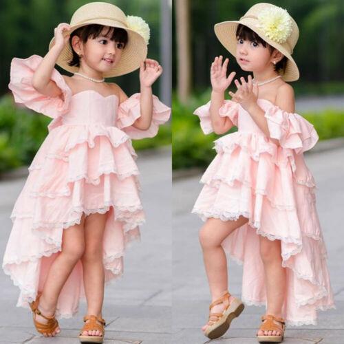 Baby Girl Ruffle Princess Party Pageant Flower Dresses