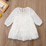 Baby Girl Tulle Long Sleeve Flower Casual Dresses