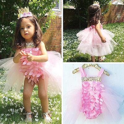 Flower Baby Girl Party Dress  1-3Y