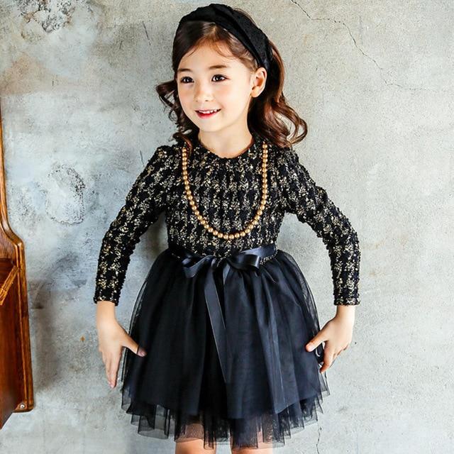 Girls Lace Princess Tutu Formal Long-sleeve Pageant Dress