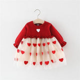 Baby Girl Valentine Love Heart Flower Dress