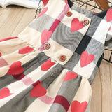 Toddler Baby Girl Valentine Plaid Heart Dress