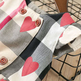 Toddler Baby Girl Valentine Plaid Heart Dress