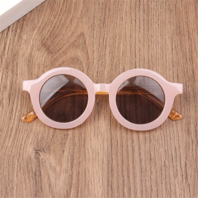 Boy Girl Cute Cartoon Bear Shape Fashion Round Sunglasses