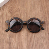 Boy Girl Cute Cartoon Bear Shape Fashion Round Sunglasses