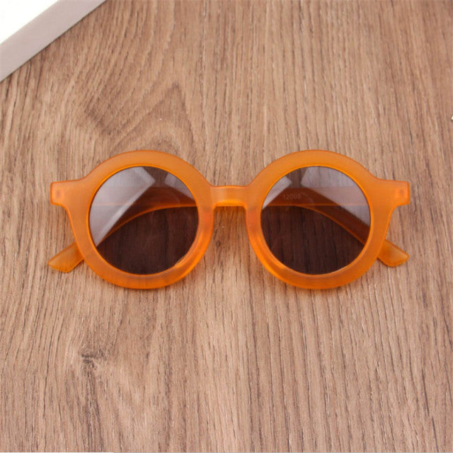 Boy Girl Cute Cartoon Bear Shape Fashion Round Sunglasses