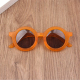 Boy Girl Cute Cartoon Bear Shape Fashion Round Sunglasses