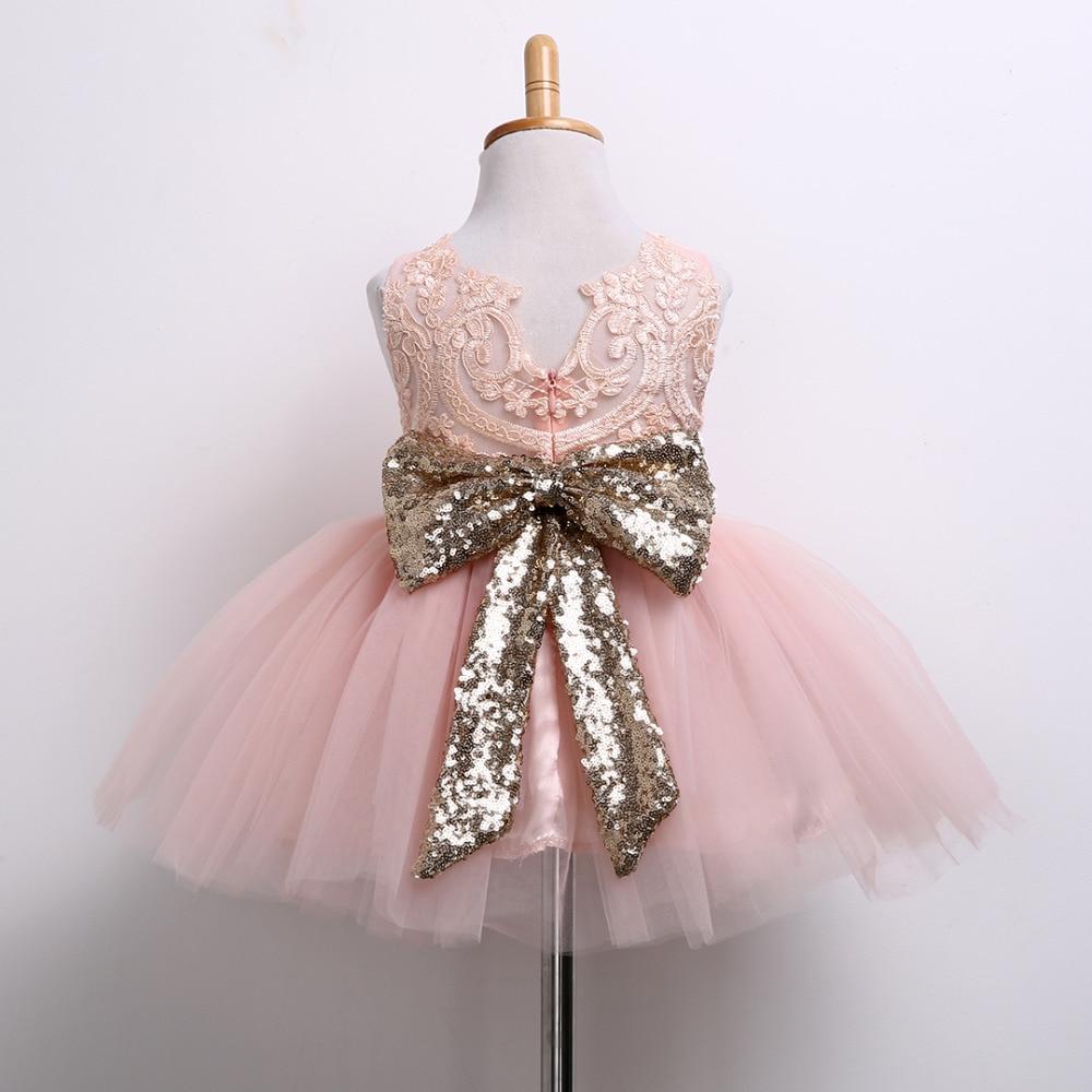 Girl Sequin Birthday Wedding Flower Prom Dress