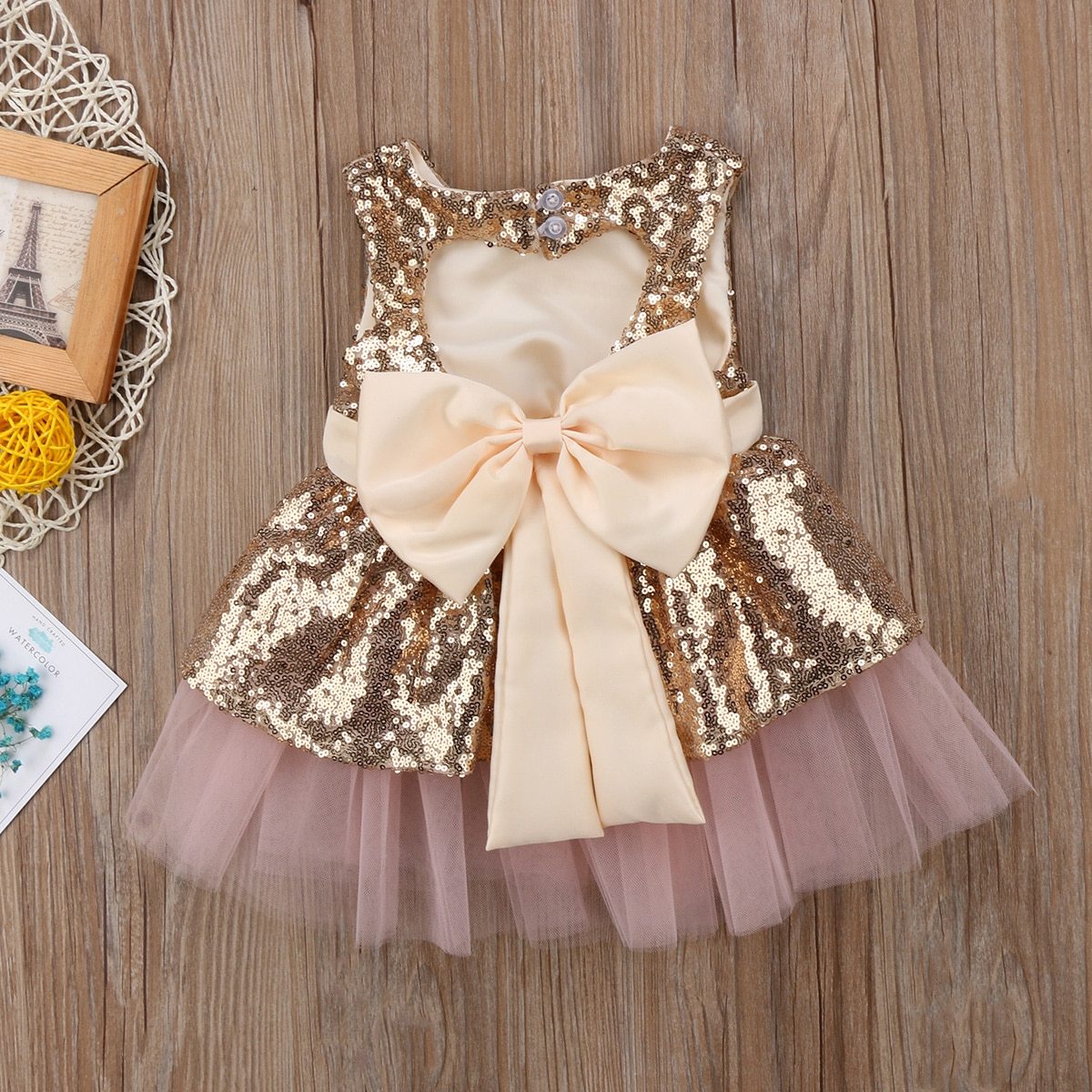 Baby Girls Sequins Party Wedding Gown Dresses