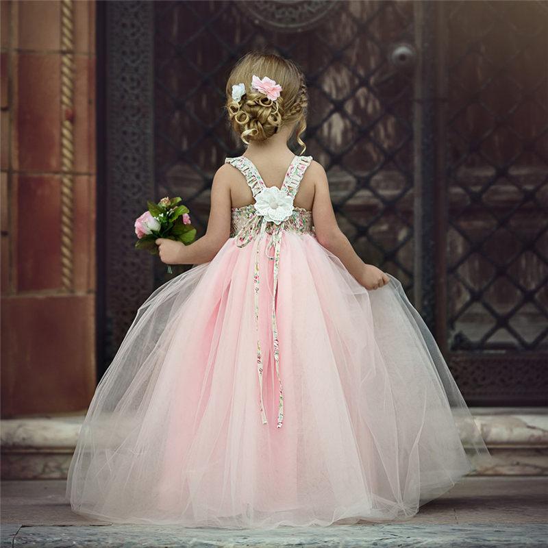 Girls  Wedding Party Flower Lace Birthday Dresses