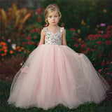 Girls  Wedding Party Flower Lace Birthday Dresses