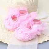 Newborn Baby Girl Shoes Lace Floral Soft Shoes 0-12M