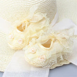 Newborn Baby Girl Shoes Lace Floral Soft Shoes 0-12M